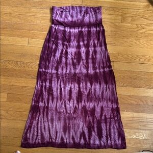 Purple Tie-Dye Maxi Skirt